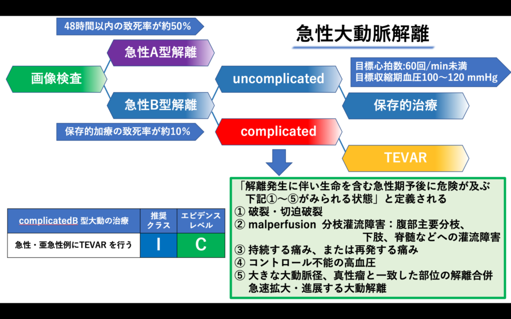 complicated 急性 B 型大動脈解離